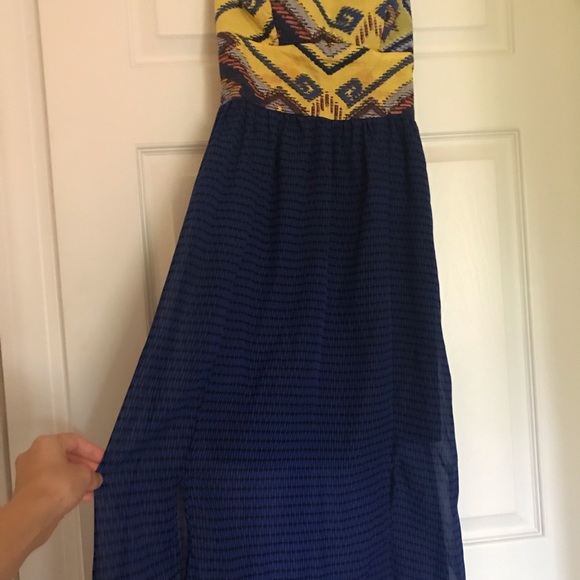 Strapless Maxi Dress with Slits - Picture 4 of 8